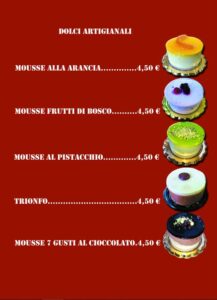 Menu Dolci